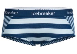 Icebreaker Womens Sprite Hot Pants Ice Blue/Largo/Strip
