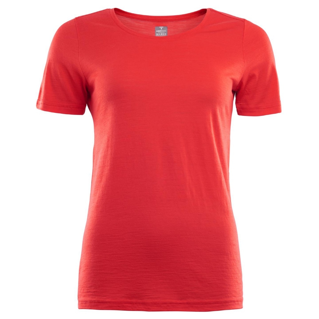 Aclima LightWool T-shirt Dame (High Risk Red)-0