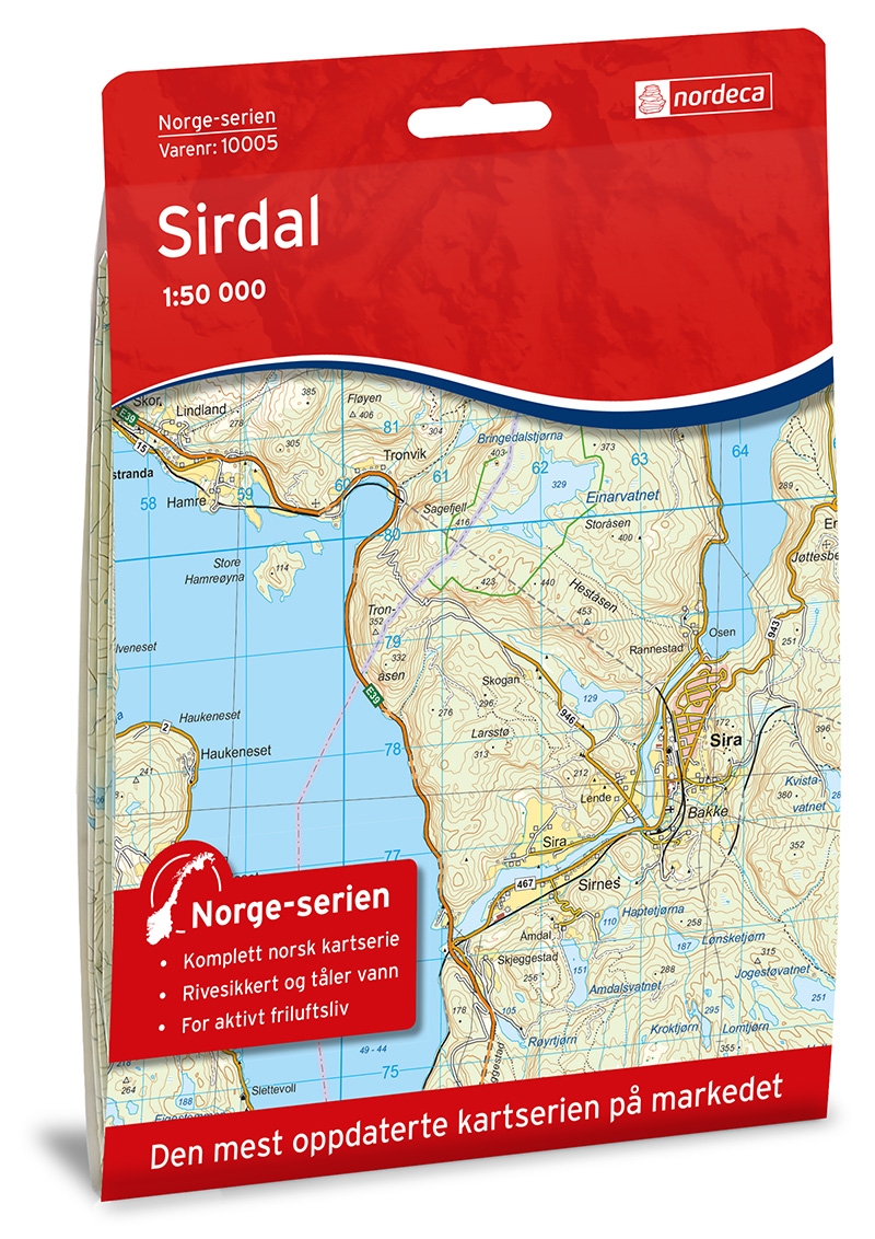Norge-serien SIRDAL 1:50 000-0