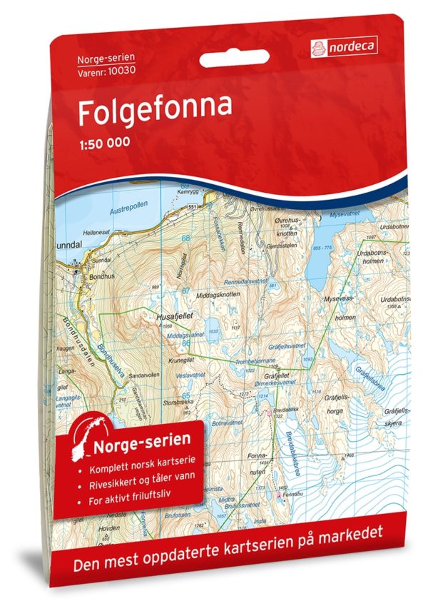 Norge-serien FOLGEFONNA 1:50 000-0