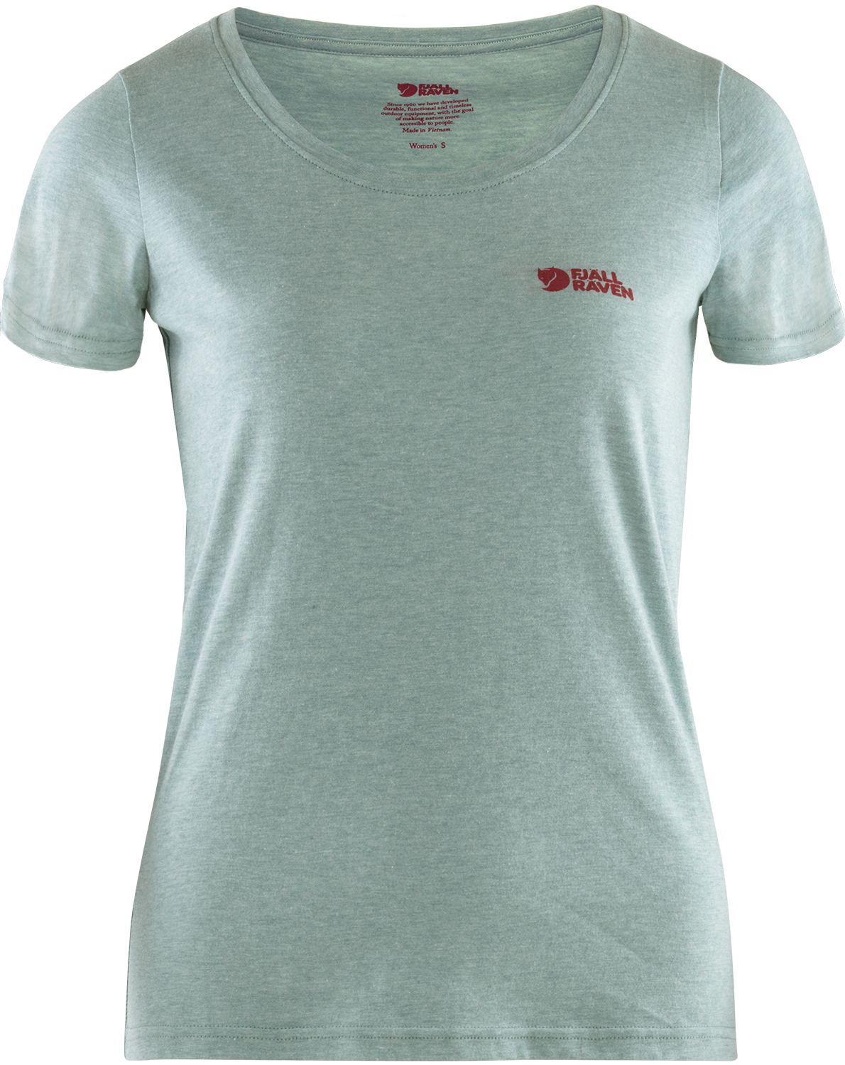 Fjällräven Fjällräven Logo T-shirt W (Clay Blue-Melange) dame-0