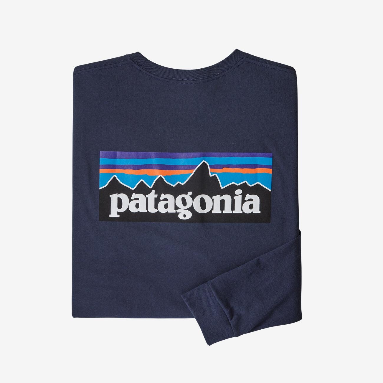 Patagonia M L/S P-6 Logo Responsibili-Tee Classic Navy-0