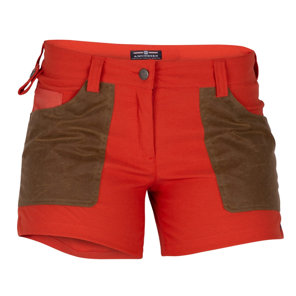 Amundsen 5incher Field Shorts Womens Red Clay/Tan