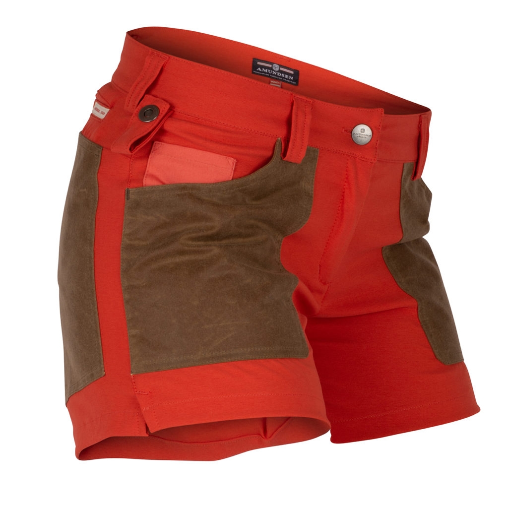 Amundsen 5incher Field Shorts Womens Red Clay/Tan-62792