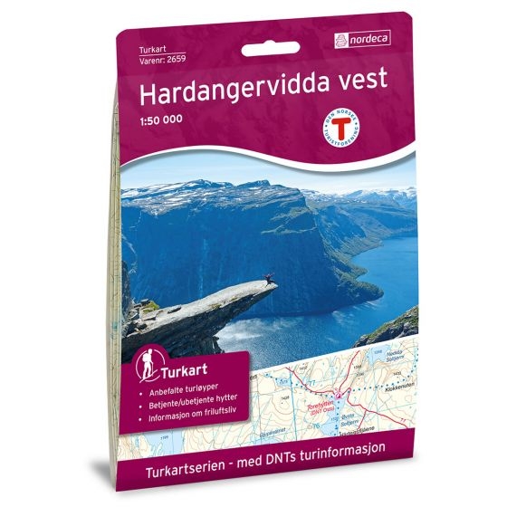 Turkart HARDANGERVIDDA VEST 1:50 000-0