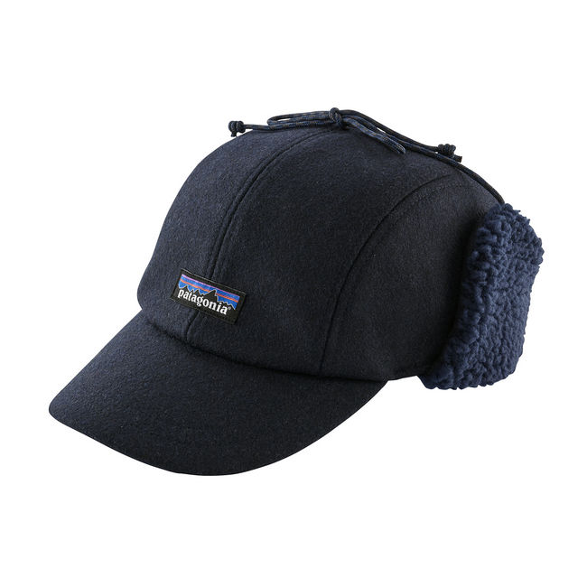 Patagonia Recycled Wool Ear Flap Cap (Classic Navy)-0