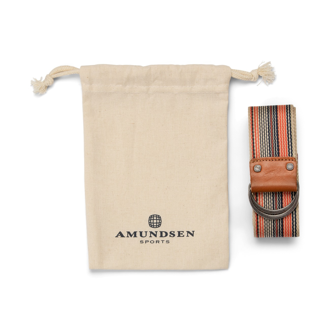 Amundsen Woven Belt In Bag (Faded Navy/Rustic Brown)-0