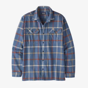 Patagonia  M´S L/S Organic Cotton Mw Fjord Flannel Shirt Dolomite blue herre