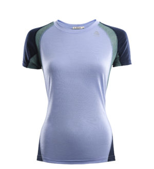 Aclima Lightwool Sports T-Shirt Womens Purple Impr/Navy
