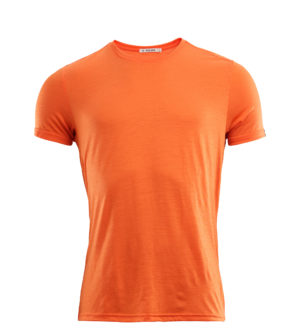 Aclima Lightwool T-Shirt Mens Orange Tiger