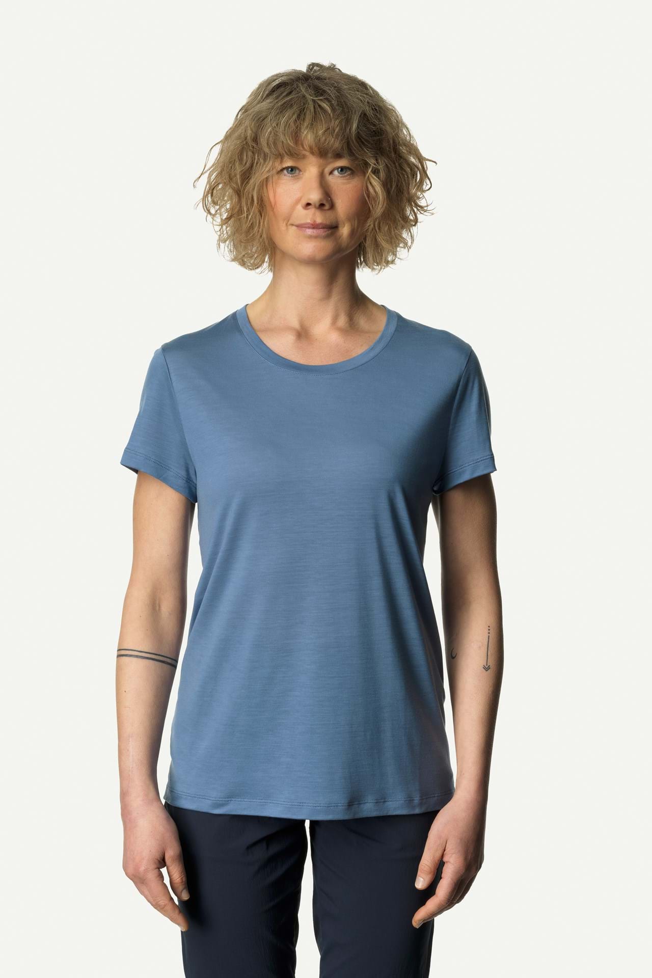 Houdini Womens Tree Tee True Blue - PlatouSport
