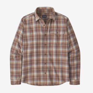 Patagonia  M´S L/S Cotton In Conversion Lw Fjord Flannel Shirt Dusky Brown herre