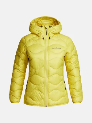 Peak Performance Womens Helium Down Hood Jacket Canary Lime