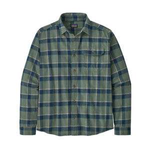 Patagonia  M´S L/S Cotton In Conversion Lw Fjord Flannel Shirt Hemlock Green herre