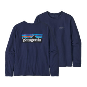 Patagonia Womens L/S P-6 Logo Responsibili-Tee Sound Blue