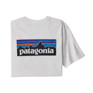 Patagonia Mens P-6 Logo Responsibili-Tee White