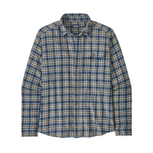 Patagonia Mens L/S Cotton In Conversion LW Fjord Flannel Shirt Sqti Squared: Tidepool Blue