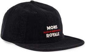 Mons Royale Corduroy Roam Cap Black