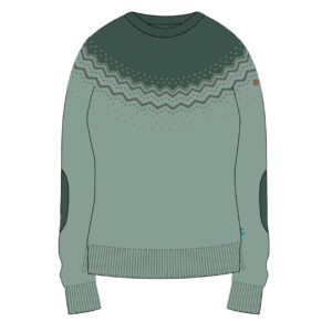 Fjällräven Övik Knit Sweater Womens Misty Green-