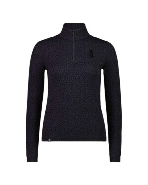 Mons Royale Cascade Merino Flex 200 1/4 Zip Womens Arctic Leopard