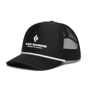 Black Diamond Flat Bill Trucker Hat Black-Black Equipment For Alpinists