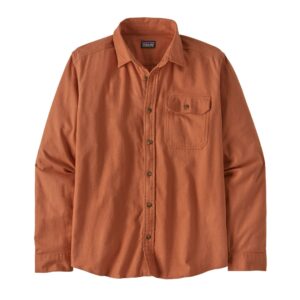 Patagonia Mens L/S Lw Fjord Flannel Shirt Sienna Clay