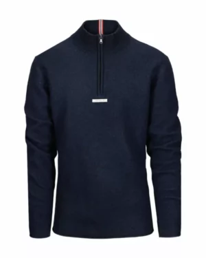 Amundsen Boiled Half Zip Mens Faded Navy