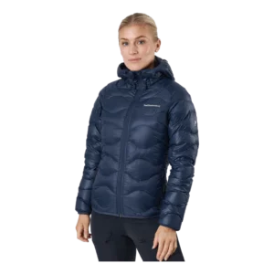 Peak Performance Womens Helium Down Hood Jacket Blue Shadow