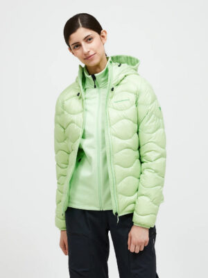 Peak Performance Womens Helium Down Hood Jacket Vivid Green