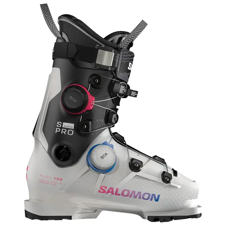 Salomon S/Pro Supra Dual Boa 130 Gw Gray Aurora/Black/Race Blue