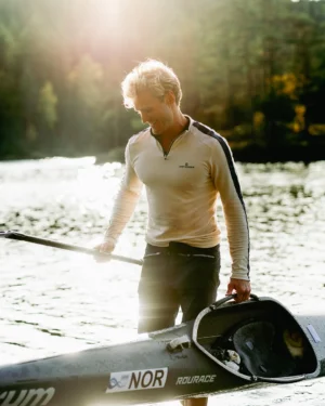 Amundsen 5mila Half Zip Mens White/Stripe