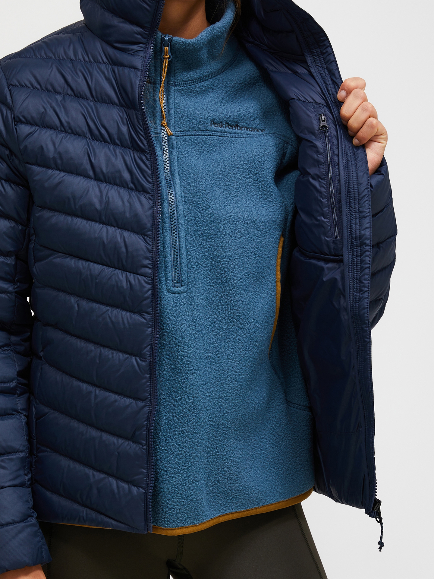 Peak Performance Womens Frost Down Hood Jacket Blue Shadow - Bilde 5