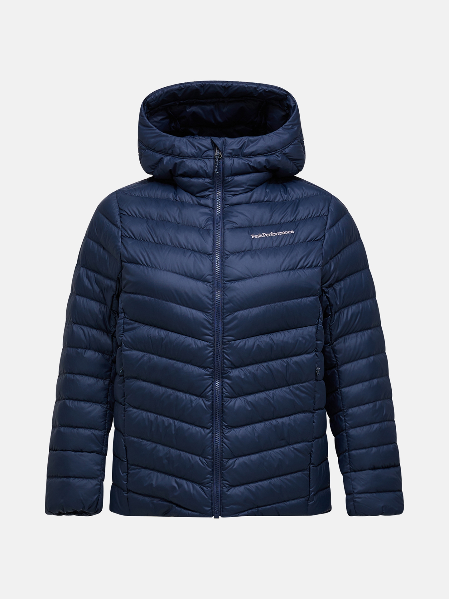Peak Performance Womens Frost Down Hood Jacket Blue Shadow