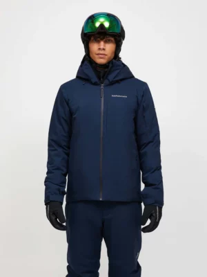 Peak Performance Mens Maroon Insulated Jacket Blue Shadow