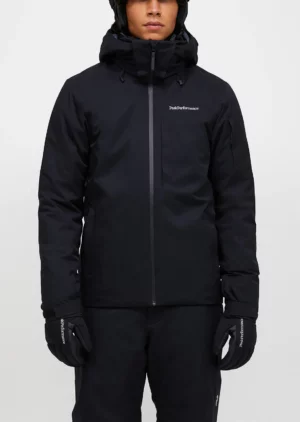 Peak Performance Mens Maroon Insulated Jacket Black