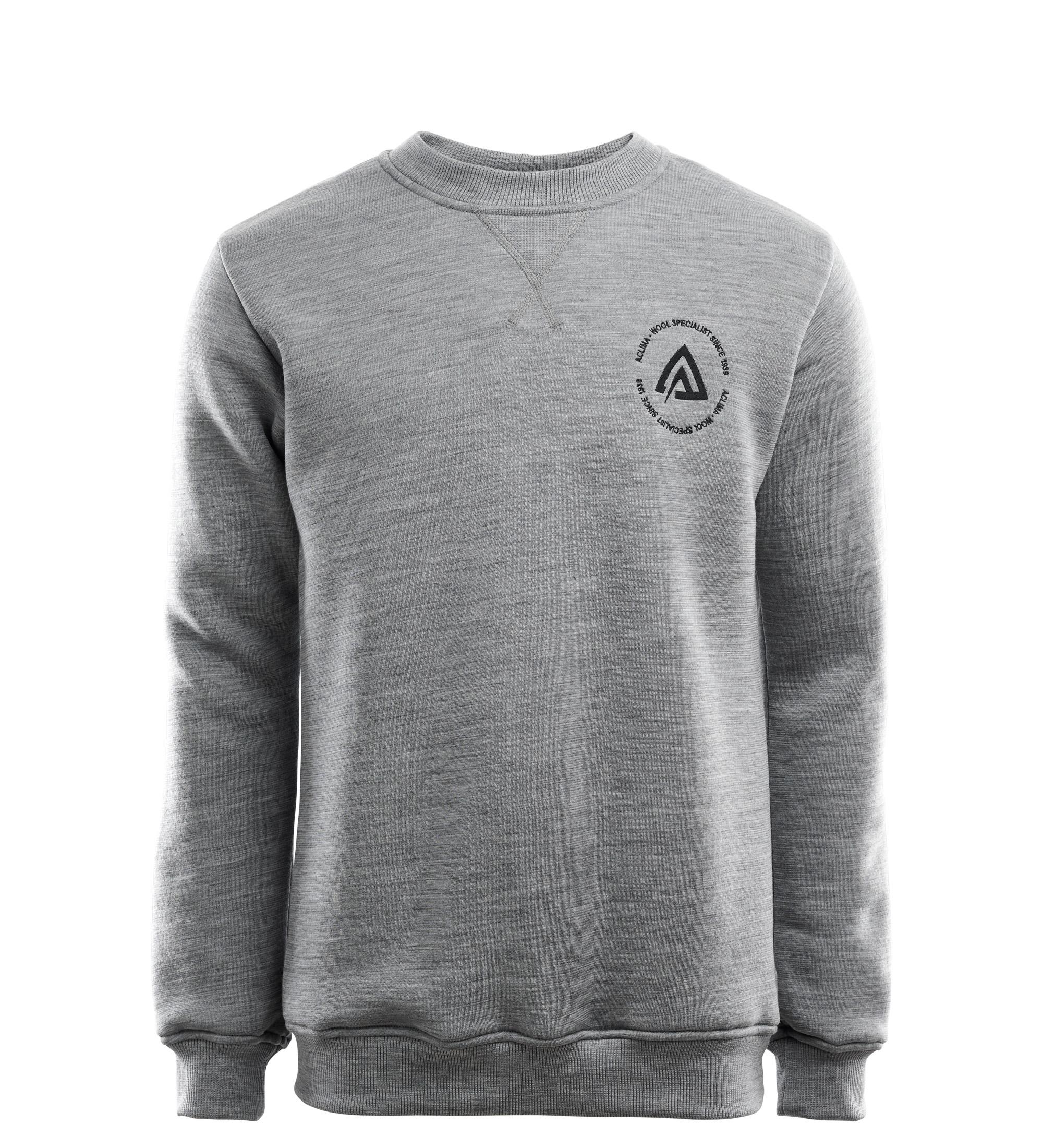 Aclima Aclima Fleecewool Crew Neck Mens Grey Melange 105469 Platou Sport 2