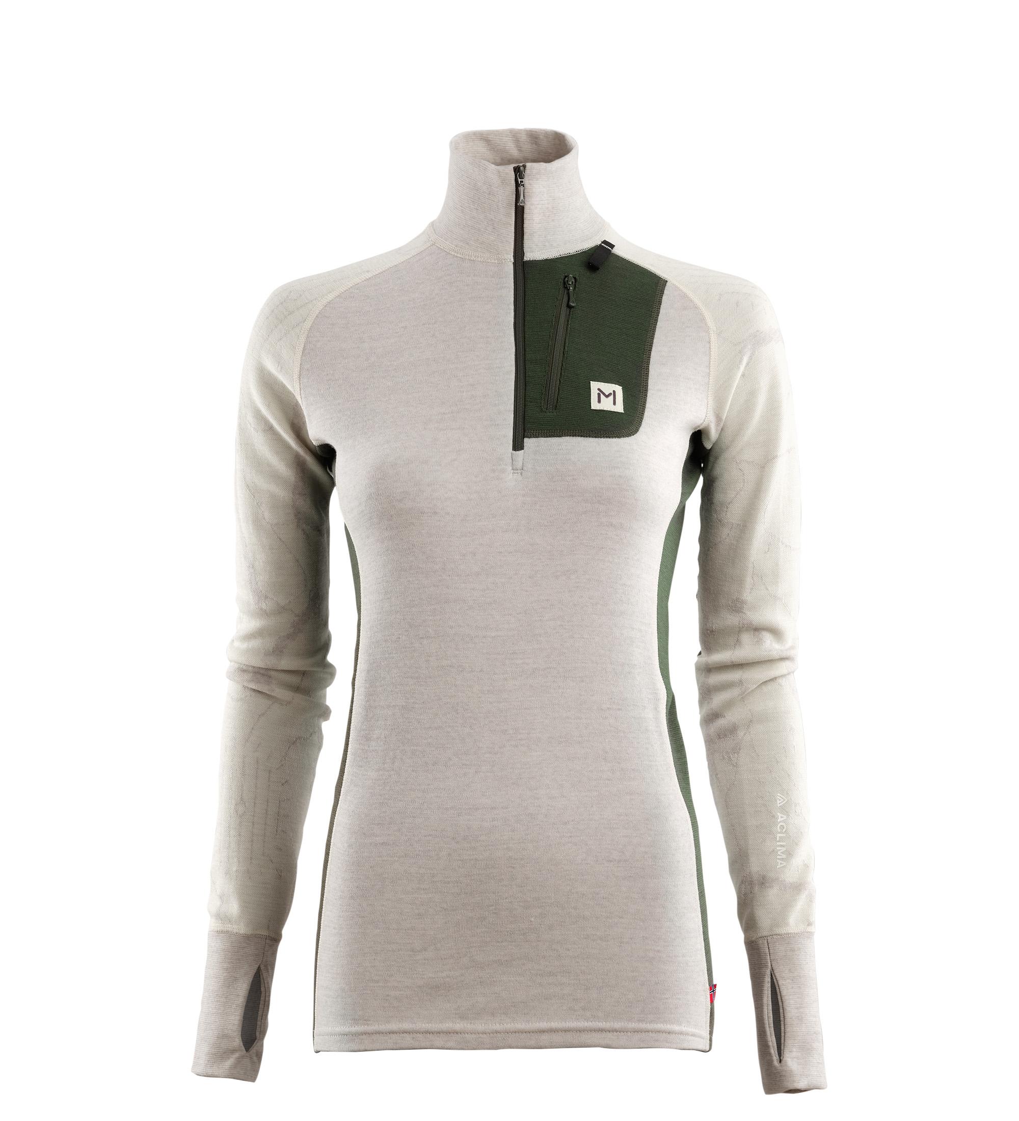 Aclima Aclima Lars Monsen Femunden Polo Womens Beige Melang-Olive Night-Femunden Light 107493 Platou Sport 1