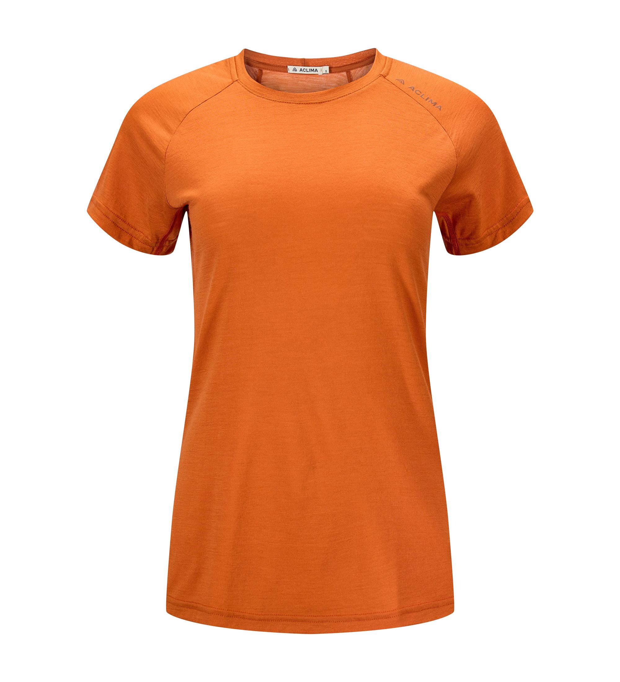 Aclima Aclima Lightwool 140 Trail Tee Womens Apricot Orange 110272 Platou Sport 1
