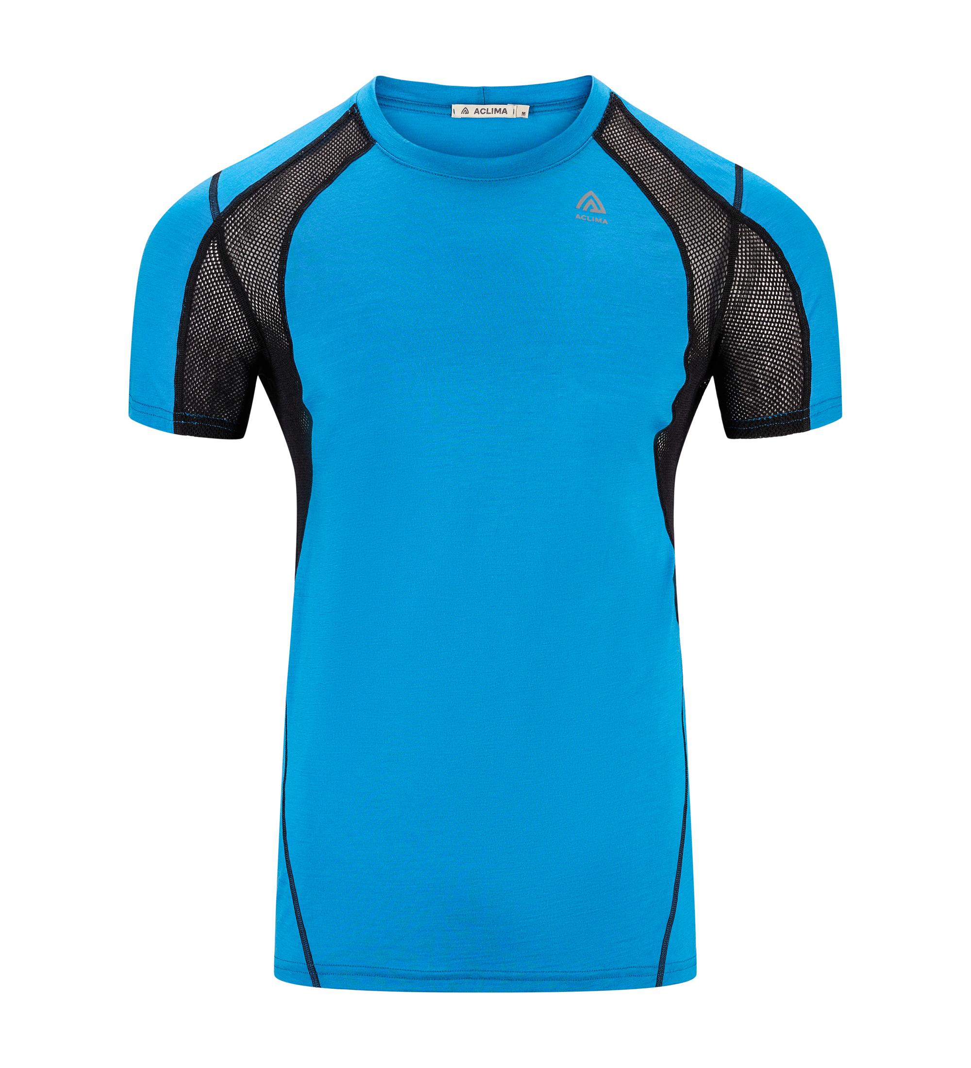 Aclima Aclima Lightwool Sports T-Shirt Mens Bluejay-Jet Black 104785 Platou Sport 1