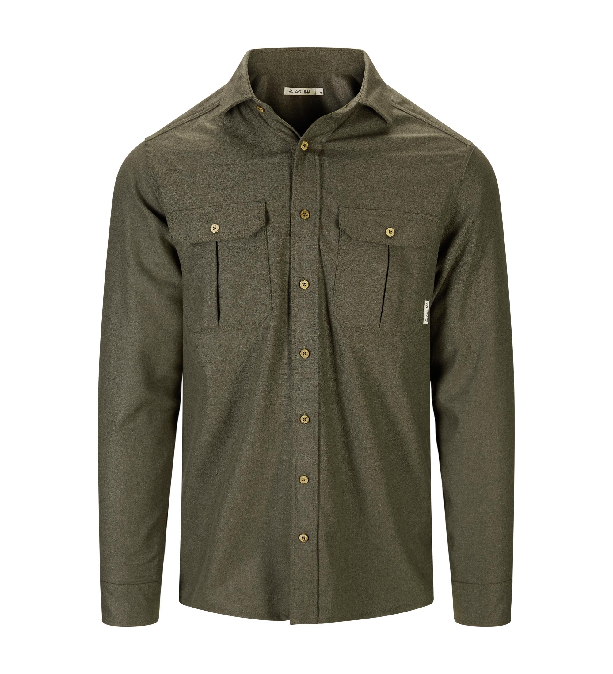 Aclima Aclima Reborn Woolshirt Mens Forest Melange 106310 Platou Sport 1