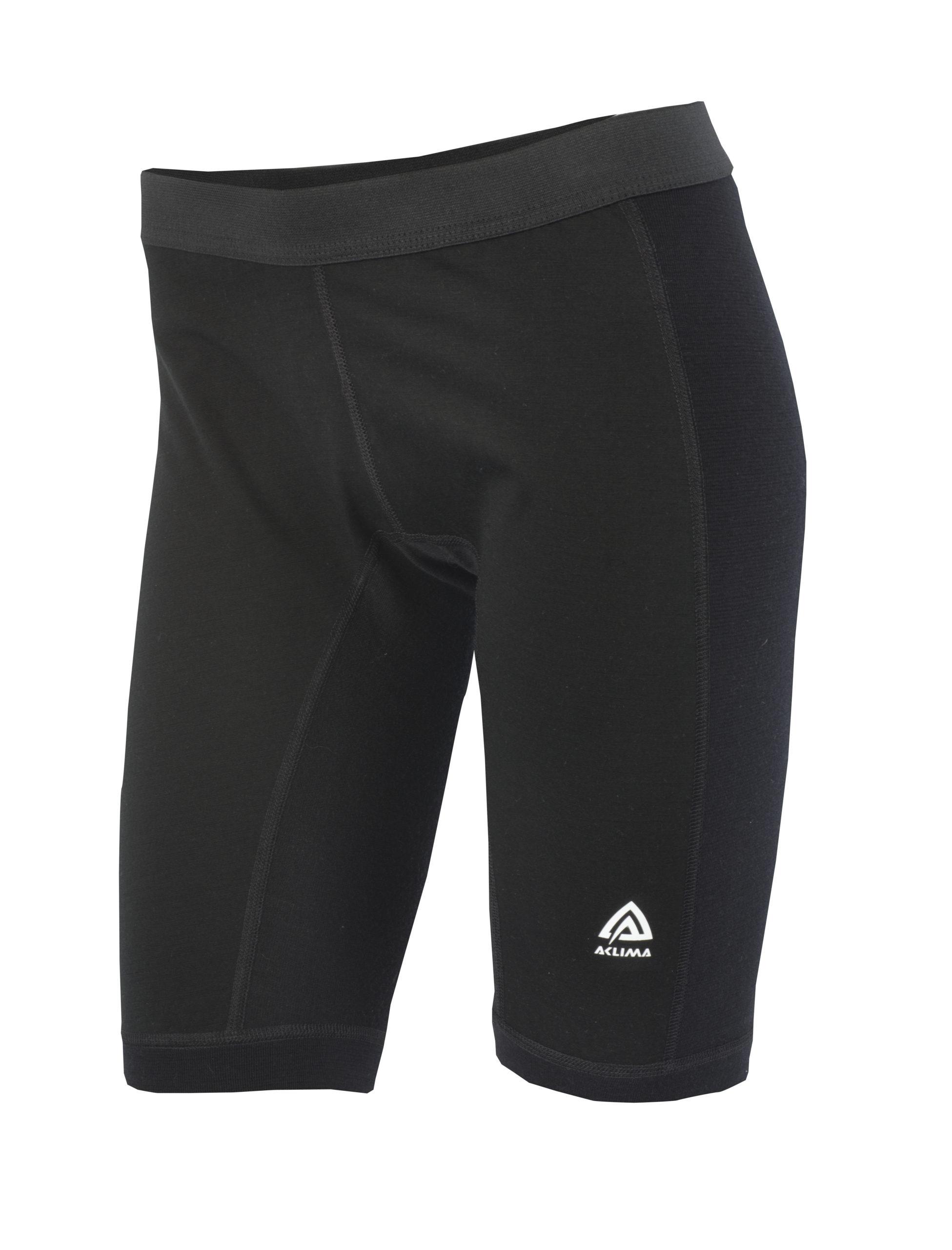 Aclima Aclima WarmWool Shorts Long w-WindWool Womens Jet Black 142311001 Platou Sport 1