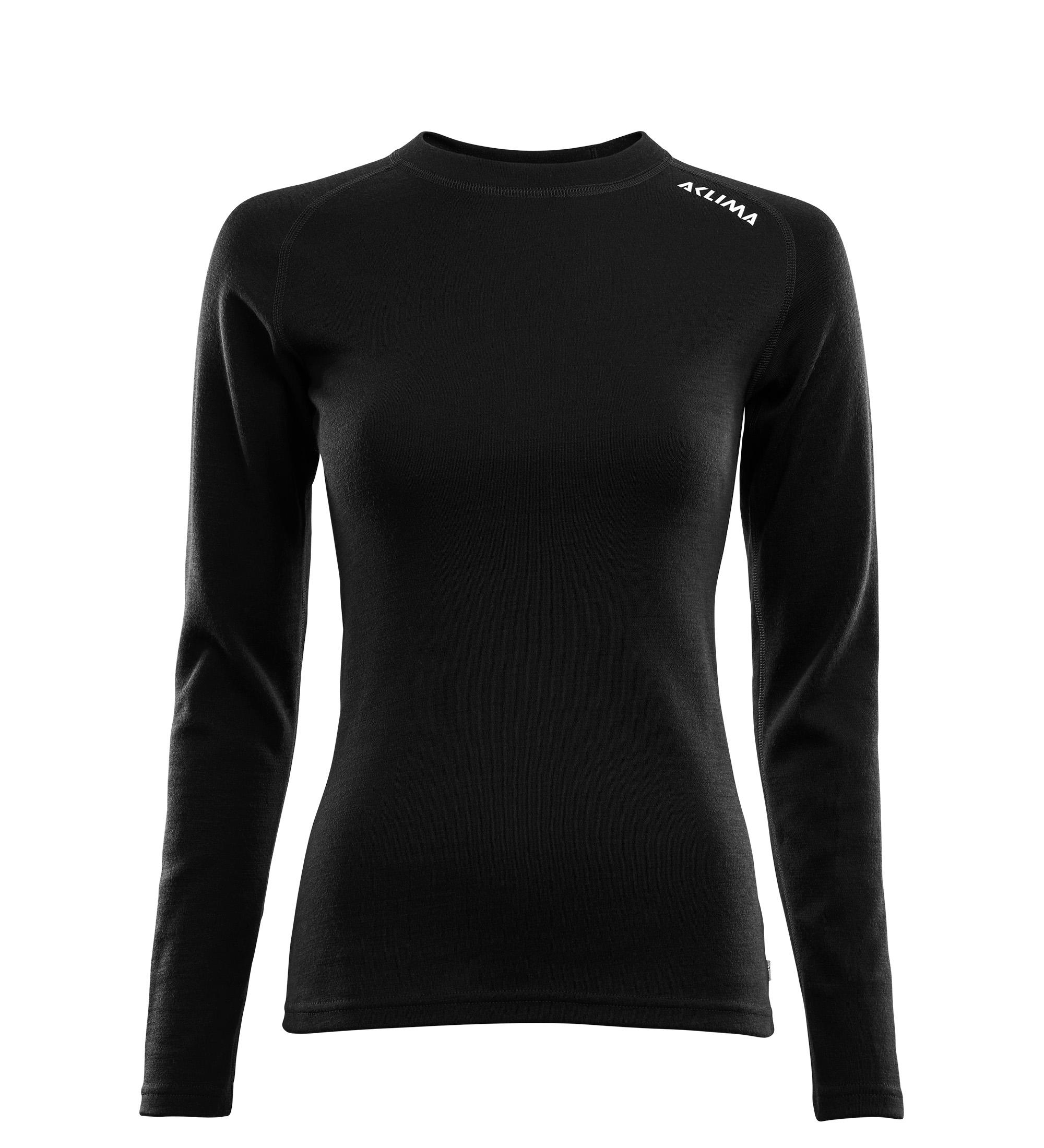 Aclima Aclima Warmwool Crewneck Womens Jet Black S-U110WI2W Platou Sport 1