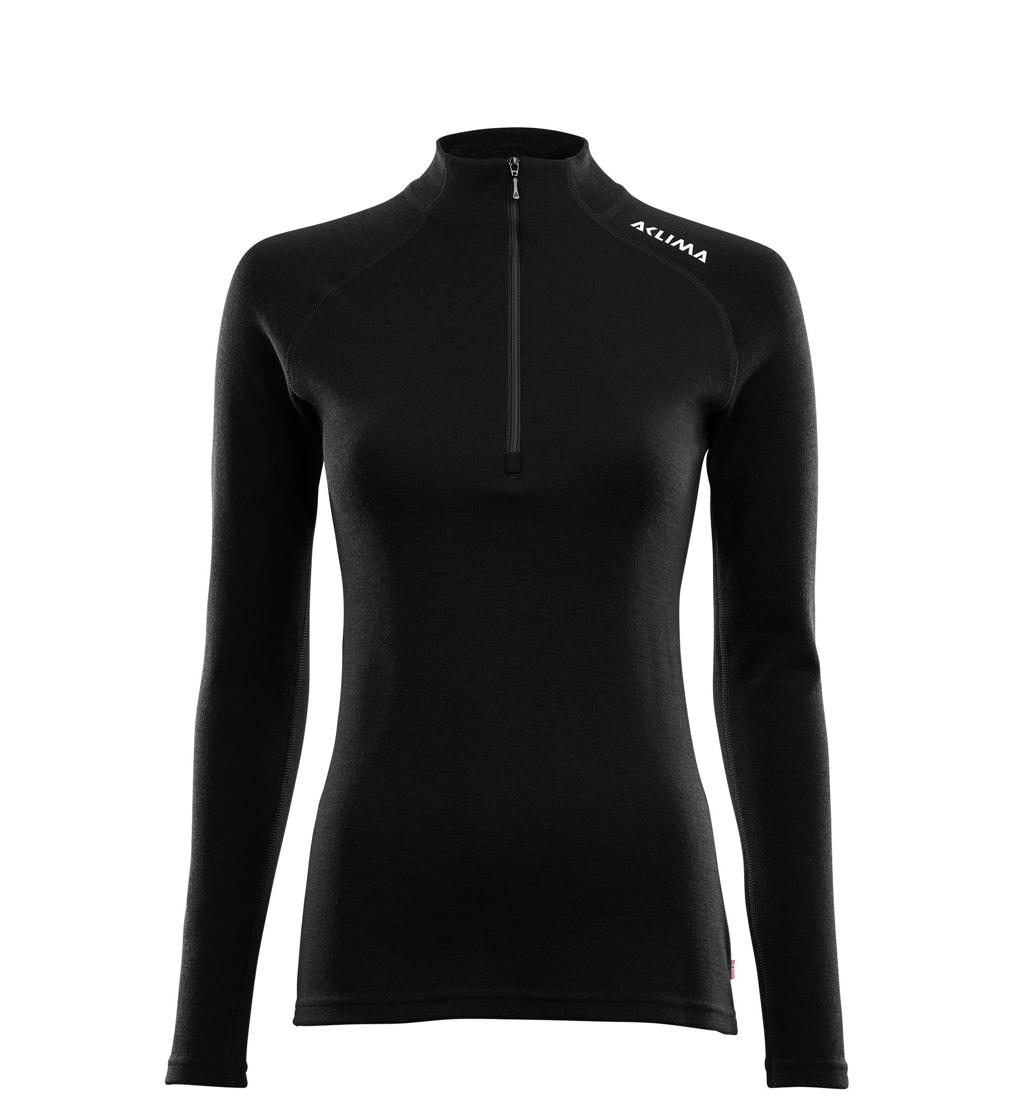 Aclima Aclima Warmwool Mockneck Womens Jet Black 101705 Platou Sport 1