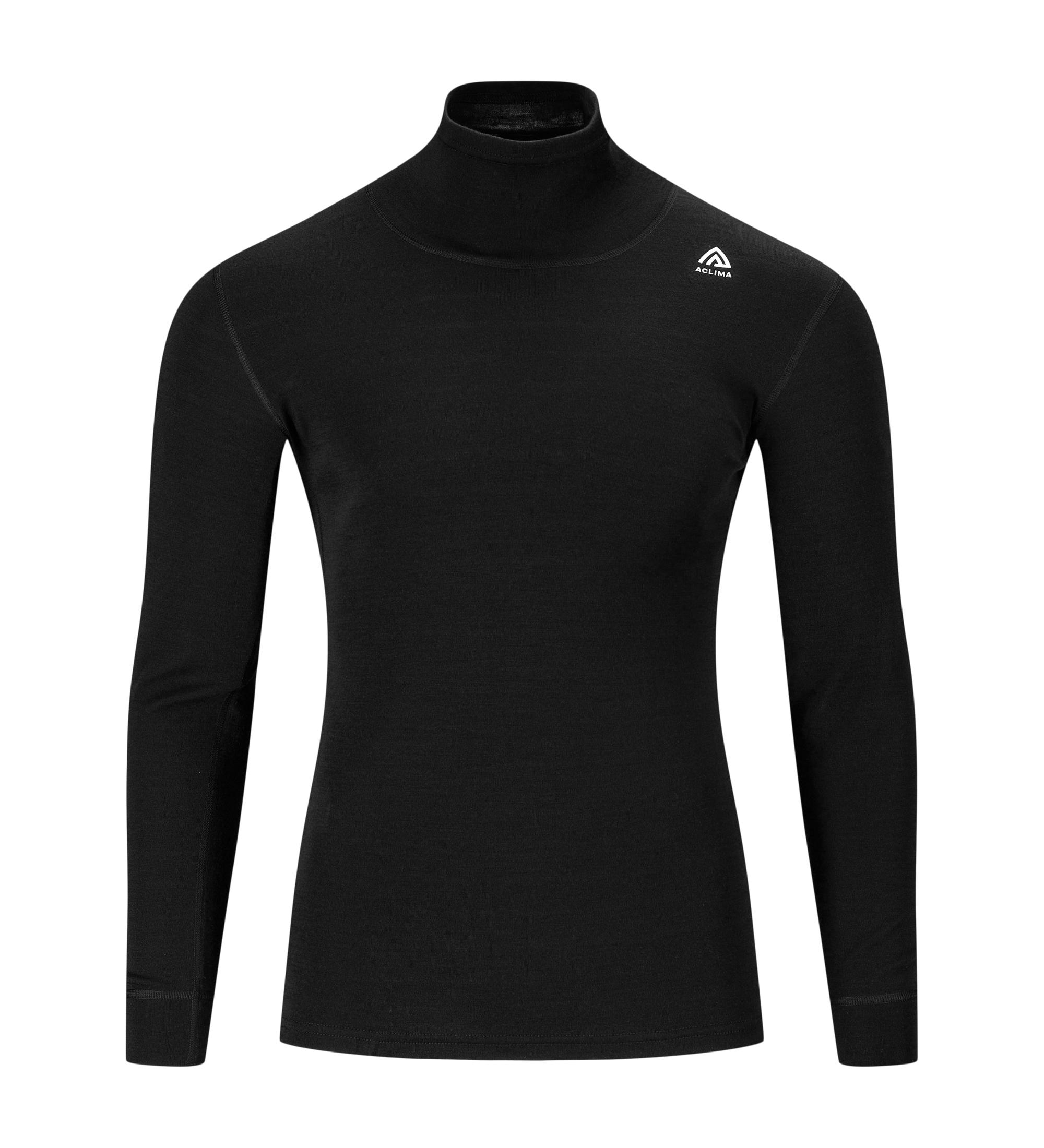 Aclima Aclima Warmwool Roll Neck Mens Jet Black 109917 Platou Sport 1