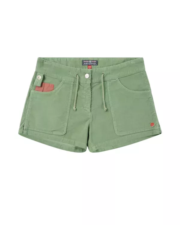 Amundsen Sports Amundsen 3incher Concord Garment Dyed Shorts Womens Willow Green WSS59.1.401 Platou Sport 1
