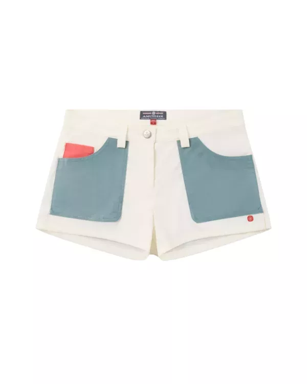 Amundsen Sports Amundsen 3incher Field Shorts Womens Offwhite-Stormy Blue WSS80.1.014 Platou Sport 1