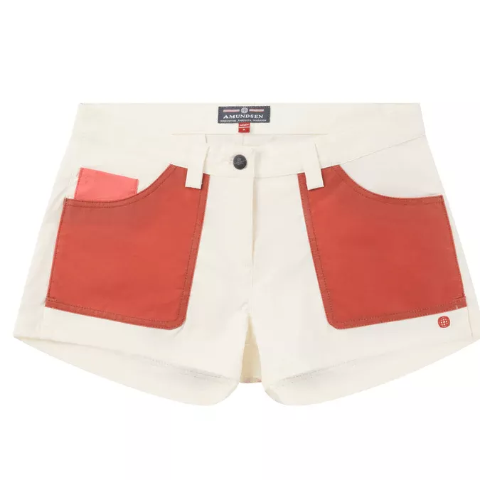 Amundsen Sports Amundsen 3incher Field Shorts Womens Offwhite-Terra Red WSS80.1.015 Platou Sport 1