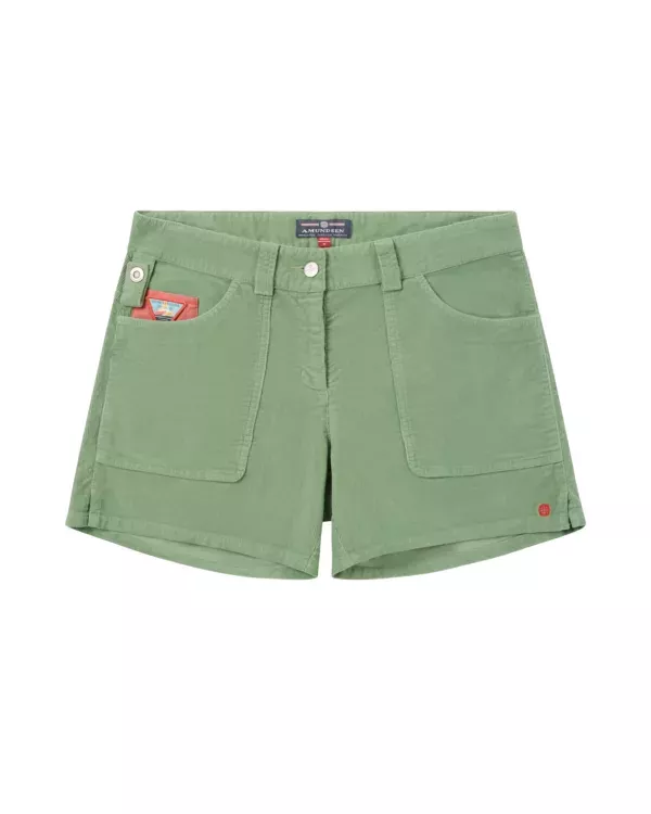 Amundsen Sports Amundsen 5incher Concord Garment Dyed Shorts Womens Willow Green WSS60.1.401 Platou Sport 1