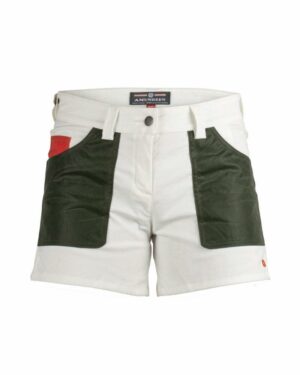 Amundsen 5incher Field Shorts Womens Offwhite/Green