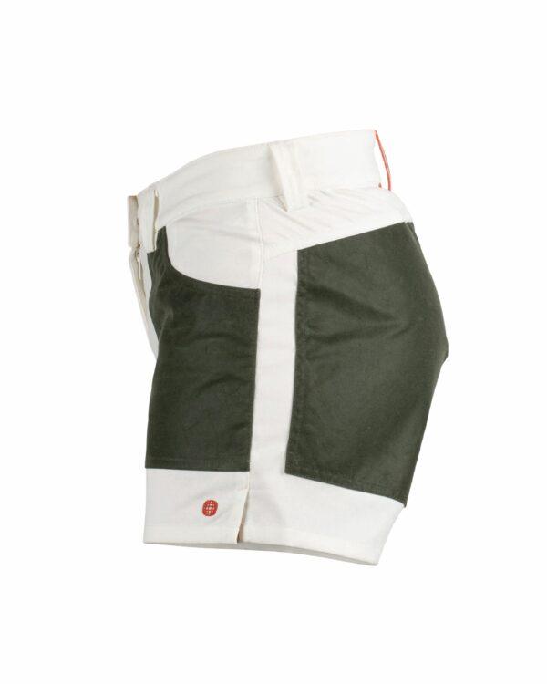 Amundsen Sports Amundsen 5incher Field Shorts Womens Offwhite-Green WSS53.2.012 Platou Sport 3